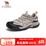 骆驼（CAMEL）男士户外登山复古皮面休闲低帮徒步鞋 G14A342696 埃尔沙 40