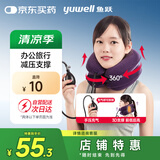 鱼跃（Yuwell）颈椎牵引器B型家用充气护颈椎托颈托舒适贴合颈部(BII型)紫色2层