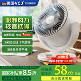 VCJ【德国品牌】空气循环扇电风扇家用台式桌面节能轻音风扇 机械旋钮可摇头3m线 DQ212R