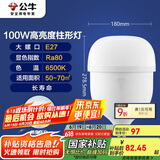 公牛（BULL）LED灯泡高亮柱形灯厂房车间商超食堂 100W球泡白光6500KE27螺口