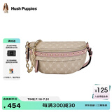 暇步士（Hush Puppies）胸包复古包包女包撞色链条包生日礼物送女友老婆 米杏色HA-147212192 230*200*110