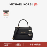 MICHAEL KORS迈克高仕 MK Ava 超小号皮质翻盖迷你手提包单肩斜挎包 黑色 001 NS