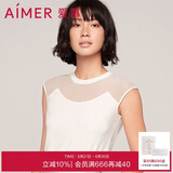爱慕内衣女士夏季莫代尔小包袖背心打底衫AM725612白色160