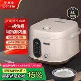 华生（Wahson）电饭煲家用0涂层电饭锅多功能煮饭锅304不锈钢球胆不粘锅微压电饭煲WS-FB33-5