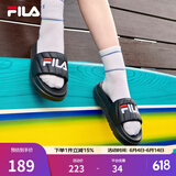 斐乐（FILA）女鞋运动拖鞋厚底凉拖沙滩鞋漂流船 黑-BK 36.5