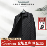 利郎轻时尚男装【磐石满印】新款夹克男满印翻领休闲外套 升级款(A4QJK007) 4XL (190)