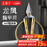 王麻子龙凤剪指甲剪 合金尖头厚指甲硬指甲专用不锈钢修脚小剪刀