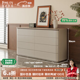 凯萨罗列  KSALOY轻奢五八斗柜实木卧室床尾胡桃木抽屉储物可收纳客厅餐边玄关边柜 1.4米八斗柜【卡其灰+侧卡其灰】 【正版同款妆台询客服】多层实木