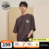 帕拉丁（PALLADIUM）运动T恤印花短袖纯棉T恤时尚百搭舒适男女情侣短袖 178011 178011-004-黑乌鸦 XL