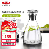利快 凉水壶大容量水壶家用冷水壶凉水杯饮料果汁茶壶耐热玻璃 透明 1500ml 1只