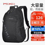 米熙mixi休闲运动双肩包女大容量旅行背包14英寸电脑包M5005-20吋黑色