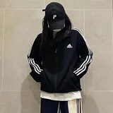 阿迪达斯 （adidas）经典三道杠 外套 运动服立领 夹克 卫衣 男女 H46099 M