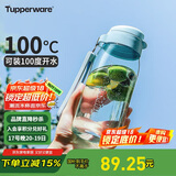 特百惠（Tupperware）乐趣550ML塑料杯夏季男女学生便携运动水杯子大容量双饮口 冰水蓝