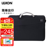 乐上（LEXON）手提包男15.6英寸笔记本包电脑包公事包时尚休闲公文包蓝黑色