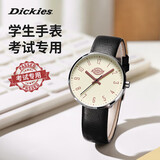 Dickies学生手表女初高中生专用考试表运动防水石英表米色女生日礼物535