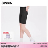 SIINSIIN【杨紫同款】鲨鱼裤女外穿2025新款春季加绒保暖瑜伽打底裤 【五分款】显瘦黑 XL （120-135斤）