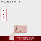 CHARLES&KEITH经典菱格链条小方单肩斜挎包包女包生日520礼物CK2-70160131 粉红色Pink 小包