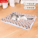 憨憨宠 狗狗垫子 猫垫子宠物棉垫盖垫秋冬季猫窝狗窝泰迪宠物毛毯睡垫窝 睡垫星星黄 50*60cm