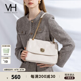 VANESSA HOGAN VH包包女包茵然软包2025夏季轻奢链条单肩斜挎包生日礼物送女友 米白大号（容量升级）