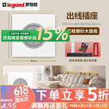 罗格朗（LEGRAND）tcl插座面板画采白色五孔开关USB家用二三插86型暗装墙壁电源插座 出线孔/穿线孔面板