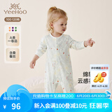 英氏（YEEHOO）婴儿衣服新生儿连体衣男女宝宝纯棉新疆棉婴幼儿居家爬服四季款 丛林鹦鹉【襟蛤款】 80cm (建议9-18月 8.5-10kg)
