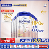 爱他美（Aptamil）德国白金版HMO 较大婴儿配方奶粉2段(6月+)800g 6罐箱装 德爱白金
