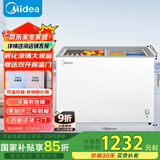 美的（Midea）271升双温双箱展示柜家商两用囤货雪糕冰柜大容量冷藏冷冻冷柜双门玻璃卧式保鲜冰箱BCD-271VMQ