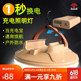 东之胜充电灯夜市摆摊移动户外超亮家用应急LED照明灯露营电灯 一秒换电2000型6-10小时