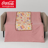 可口可乐抱枕被二合一1.5米车用夏季办公室两用夏凉被午睡被子沙发靠垫 繁花似锦 40cm*40cm 展开100*150cm