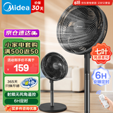美的（Midea） 【国家补贴】电风扇家用7叶落地扇摇头电风扇循卧室宿舍轻音风扇台式桌面小型风扇台地两用升级款 黑色丨智能定时预约30adr