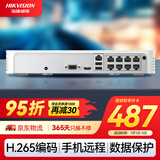 HIKVISION海康威视网络硬盘录像机8路监控主机高清POE网线供电手机远程NVR满配8个摄像头7108N-F1/8P