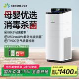 思乐智【国家补贴】S400积木空气净化器甲流分解甲醛除烟味家用新房除异味负离子猫毛除雾霾PM2.5 分体式净化器-母婴系列套餐 CAPS400