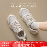 奥古狮登老爹鞋女2025新款百搭休闲运动鞋子女厚底增高软底轻便舒适女鞋 20176米灰【四季款】 36