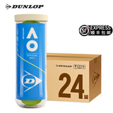 邓禄普（DUNLOP）网球 澳网网球AO比赛用球罐装初学进阶专业训练高弹耐打练习网球 澳网整箱24筒胶罐 601601