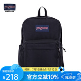 JANSPORT杰斯伯书包轻便双肩包男女旅行包简约背包电脑包学生校园 4QUT008爵士黑-侧边袋