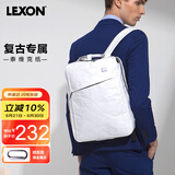 乐上（LEXON）双肩包14英寸笔记本电脑包书包泰维克纸环保旅行包时尚背包白色