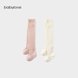 babylove婴儿长筒袜夏季0-3岁宝宝过膝袜网眼薄款透气防蚊袜不勒腿2双装