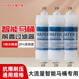 AIYOYA爱优娅智能马桶盖过滤器滤芯自来水前置净水器洗衣机水龙头 一次性：2分＋2分：三支
