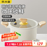 炊大皇 汤锅 微压不粘快煮煲汤煮汤复底汤锅 电磁炉电陶炉通用 22cm