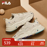 FILA 斐乐运动鞋女MARS II 火星系列二代秋秋季时尚复古跑步鞋女 奶白/木薯粉-GT 39