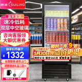 穗凌（SUILING）风冷循环商用立式展示柜冷藏保鲜柜冰柜玻璃门饮料柜超市便利店啤酒饮料陈列柜 【新升级 平头大容量】单门216升