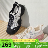 骆驼（CAMEL）丑萌登山鞋女时尚撞色户外休闲鞋 L24S076620 米/银/粉 37