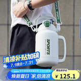 乐扣乐扣（LOCK&LOCK）保温桶小冰桶小水库不锈钢1.35L户外旅行壶大容量保温水壶白色