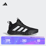 adidas OWNTHEGAME 2.0中高帮团队款实战运动篮球鞋男子阿迪达斯   黑/白   42.5
