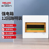 德力西电气强电箱配电箱家用空开箱布线箱明装透明门PZ30s 12回路