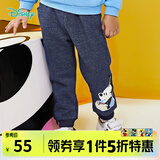 迪士尼宝宝（Disney Baby）迪士尼童装儿童裤子男童米奇女童米妮休闲长裤迪士尼宝宝系列IP款 深蓝K1178 5岁/身高120cm