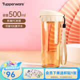 特百惠（Tupperware） 茶韵随手杯男女学生办公运动大容量带滤隔茶杯夏季塑料水杯子 奶茶棕500ml1个