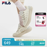 FILA 斐乐官方女鞋CARROT摩登板鞋萝卜鞋休闲运动鞋厚底鞋女 古白色/初雪白-AA 37.5
