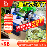 森森（SUNSUN）耀蓝鱼缸过滤器外置小型壁挂式过滤桶抽水泵YBG-500 7W