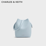 CHARLES&KEITH荔枝纹单肩斜挎子母水桶包生日礼物送女友CK2-10151504 Sea Salt Blue海盐蓝 M